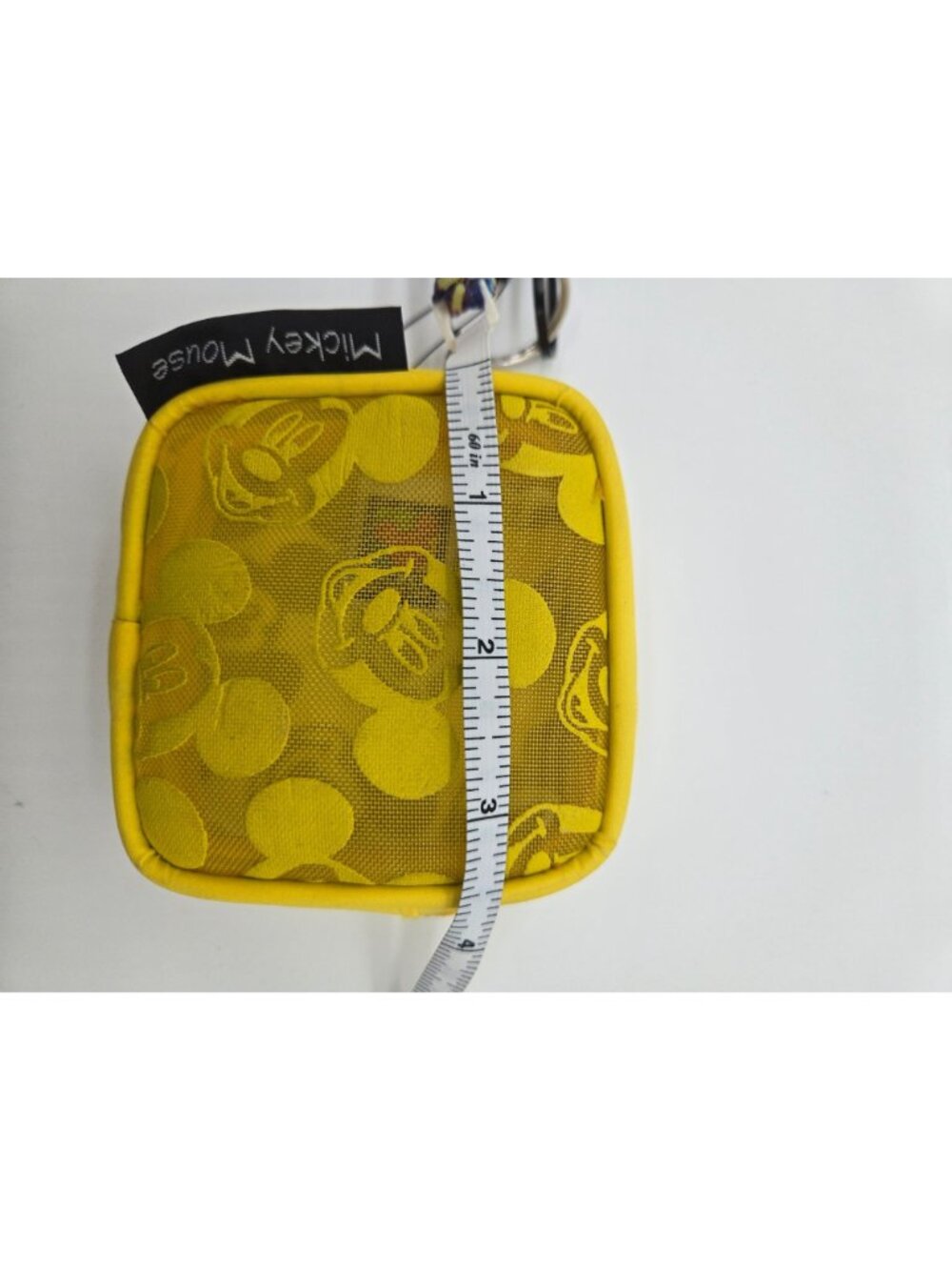NWT Disney Mickey Mouse Yellow Mesh Accessory Pouch Organizer Travel Case - Picture 3 of 5
